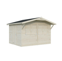 Gartenhaus aus Holz mit Tür und Fenstern