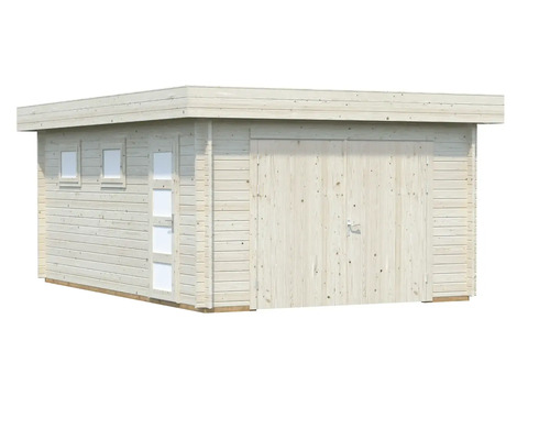 Holzgartenhaus mit Flachdach und Doppeltür