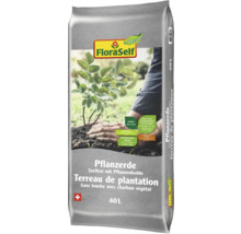 Terreau de plantation sans tourbe avec charbon végétal en sac de 40 litres