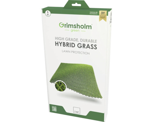 Grimsholm green Hybrid-Gras für Mähroboter 1x1m für Hänge oder Ladestationen Grimsholm Hybridrasen zur Rasenverstärkung, Verpackung
