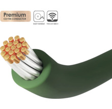 Câble d'alimentation vert avec conducteur en cuivre-étain