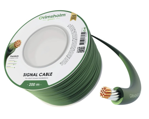 Câble de signal Grimsholm Green pour installations de robots tondeuses, 200 mètres