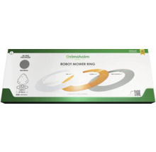 Grimsholm Green Robot Mower Ring Verpackung mit Materialinformationen und Größenangaben
