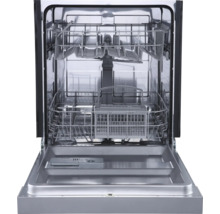 Lave-vaisselle ouvert avec paniers à vaisselle