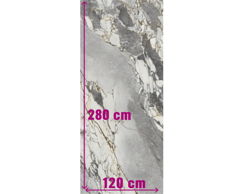 Fliesenmuster in Grau und Weiß mit einer Größe von 280 mal 120 Zentimeter