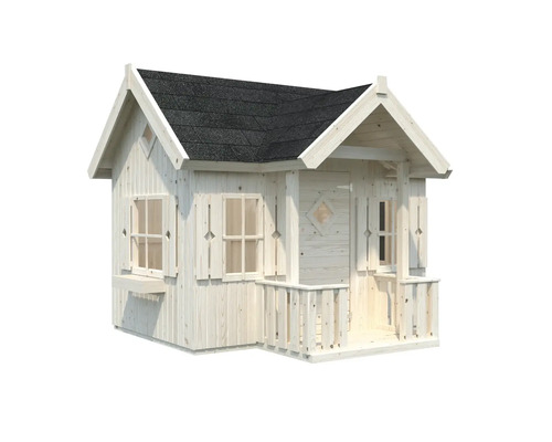 Maisonnette en bois avec toit et fenêtres