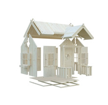 Kit de maisonnette en bois avec toit, murs et plancher