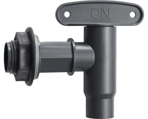 Kunststoff-Auslaufhahn mit Drehgriff zum Absperren