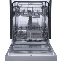 Lave-vaisselle ouvert avec paniers à vaisselle