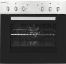 Four Exquisit avec boutons de commande et intérieur avec grille