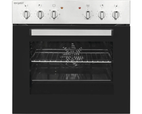 Four Exquisit avec boutons de commande et intérieur avec grille