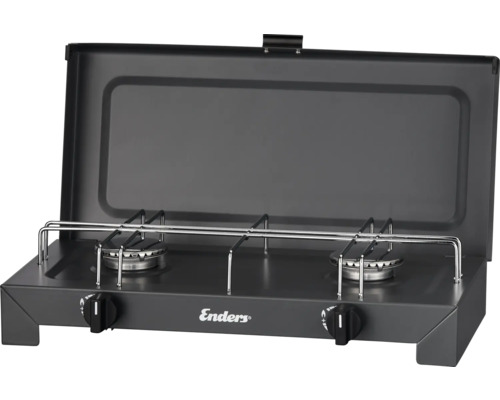 Réchaud à gaz Enders avec deux brûleurs et couvercle