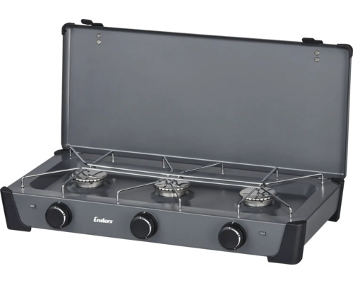 Réchaud de camping Enders avec trois feux et couvercle
