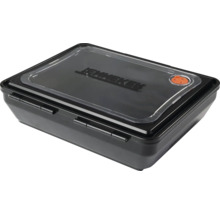 Boîte de pêche noire avec couvercle transparent