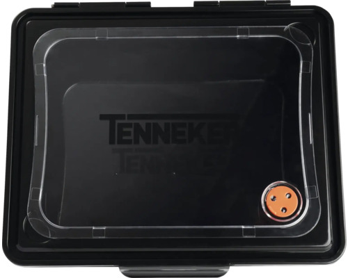 Boîte de rangement noire Tenneker avec couvercle transparent