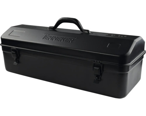 Boîte à outils noire avec poignée de transport