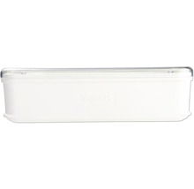 Boîte de rangement blanche avec couvercle transparent