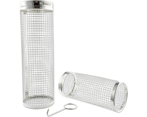 Deux tubes à fumer Tenneker en acier inoxydable avec crochets