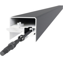 Detailansicht eines LED Profils mit Kabelkanal