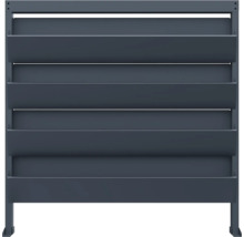 Sichtschutzzaun aus Aluminium mit horizontalen Lamellen