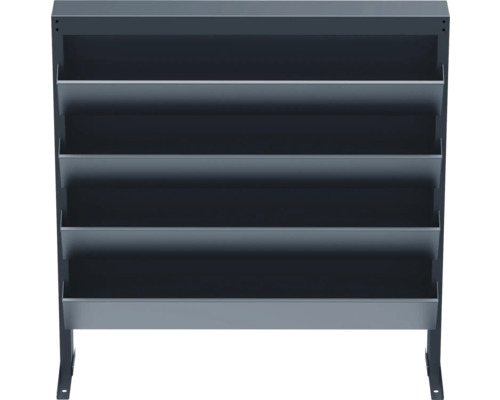 Metallregal mit fünf Ablageflächen zur Aufbewahrung