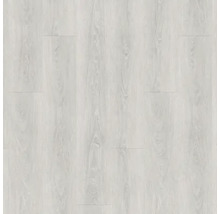 Heller Laminatboden mit Holzoptik.