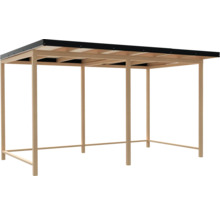 Carport en bois avec toit noir