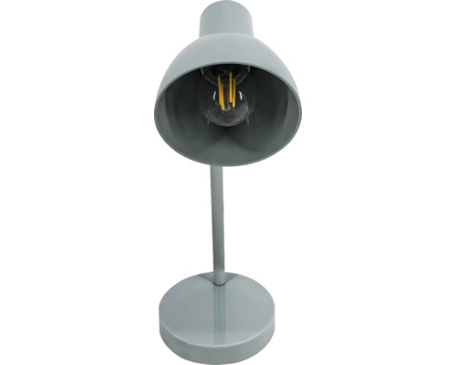 Tischlampe 1 x E27 15 W 35 cm türkisblau Graue Schreibtischlampe mit LED Leuchtmittel