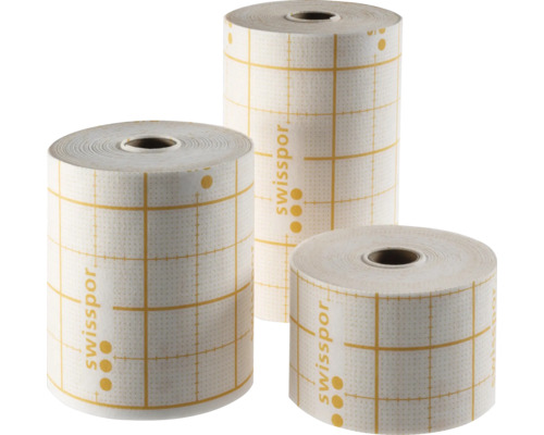 Trois rouleaux de sparadrap quadrillé Swissopor