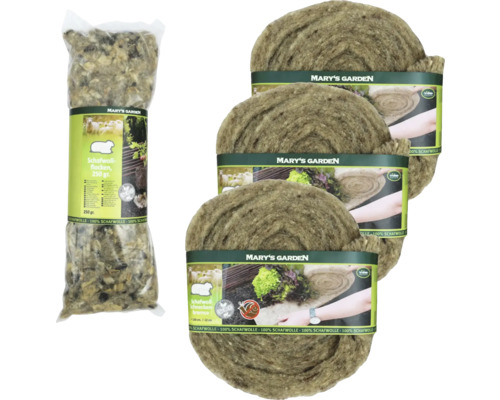 Mary's Garden Schafwoll-Flocken und Schafwoll-Schneckenbremse im Set