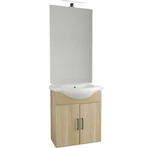 Meuble sous-vasque avec miroir et éclairage pour salle de bain