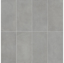 Disposition de huit carreaux de sol gris