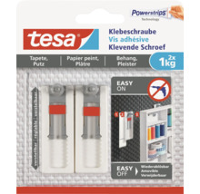 Vis adhésives Tesa pour papier peint et plâtre, capacité de charge jusqu'à un kilogramme, deux pièces