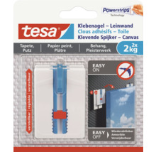 Tesa Clous adhésifs pour toiles pour utilisation sur papier peint et plâtre, avec la technologie Powerstrips