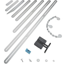 Jeu d'outils avec coupe-tube à chaîne, fer de montage et accessoires