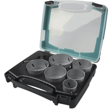 Jeu de scies cloches dans une boîte à outils