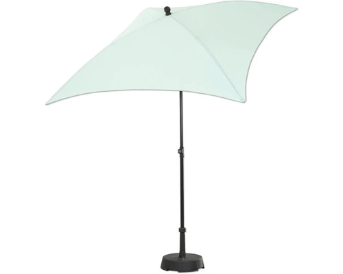 Gartenschirm mit Fuss und Stahlmast