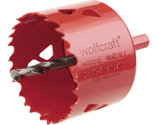 Scie cloche Wolfcraft avec foret de centrage, diamètre 65 millimètres