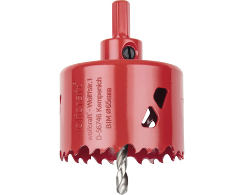 Scie cloche Wolfcraft avec un diamètre de 65 millimètres