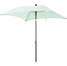 Quadratischer Sonnenschirm mit schwarzem Gestell