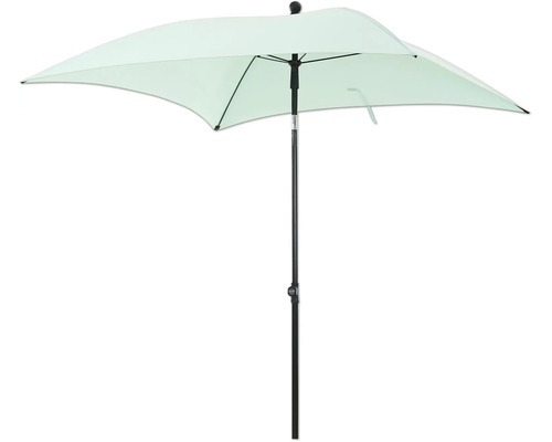 Quadratischer Sonnenschirm mit schwarzem Gestell