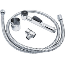 Set de douchette bidet avec flexible, support et raccord en T