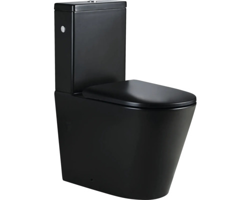 Schwarze Toilette für das Badezimmer