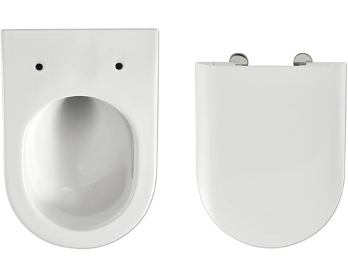 Wand-Tiefspülklosett mit WC-Sitz