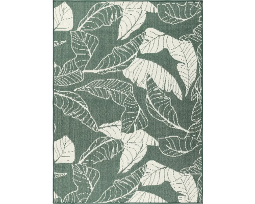 Tapis avec motif de feuilles