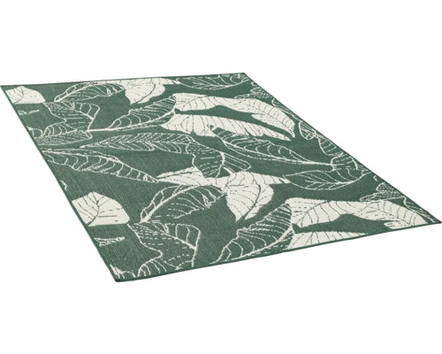 Tapis rectangulaire avec motif de feuilles