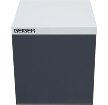 Logo Geiger sur container de bureau