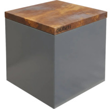 Geiger Würfelhocker mit Metallgestell und Holzplatte