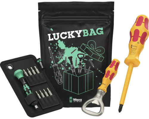 Wera Lucky Bag mit Schraubendrehern und Flaschenöffner