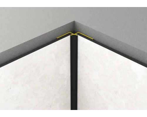 Vue en angle avec profilé de carreaux